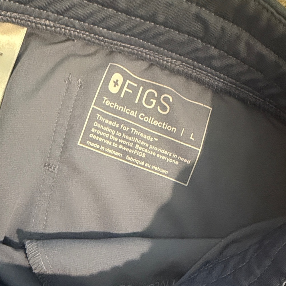 Figs Technical Collection Navy Drawstring Pants - Picture 2 of 2